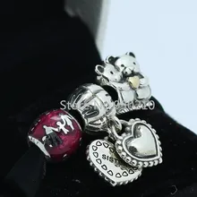 925 Sterling Silver Charm & Bead Sets with Box Fit European Jewelry Bracelets & Necklaces
