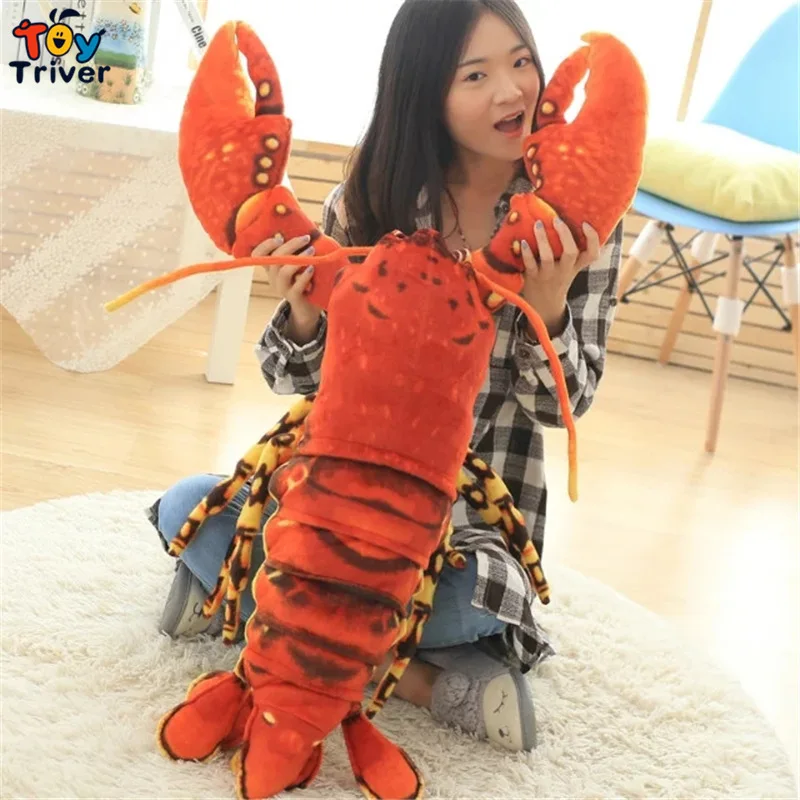 

Creative Plush 3D Simulation Lobster Pillow Cushion Toys Stuffed Doll Kids Baby Birthday Gift Shop Restaurant Decoration Triver