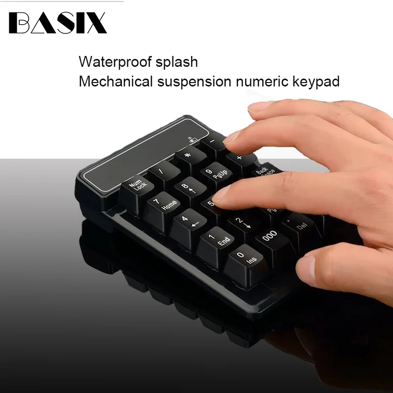 Беспроводная клавиатура Basix 2 4 ГГц мини USB цифровая 19 клавиш цифровой планшет