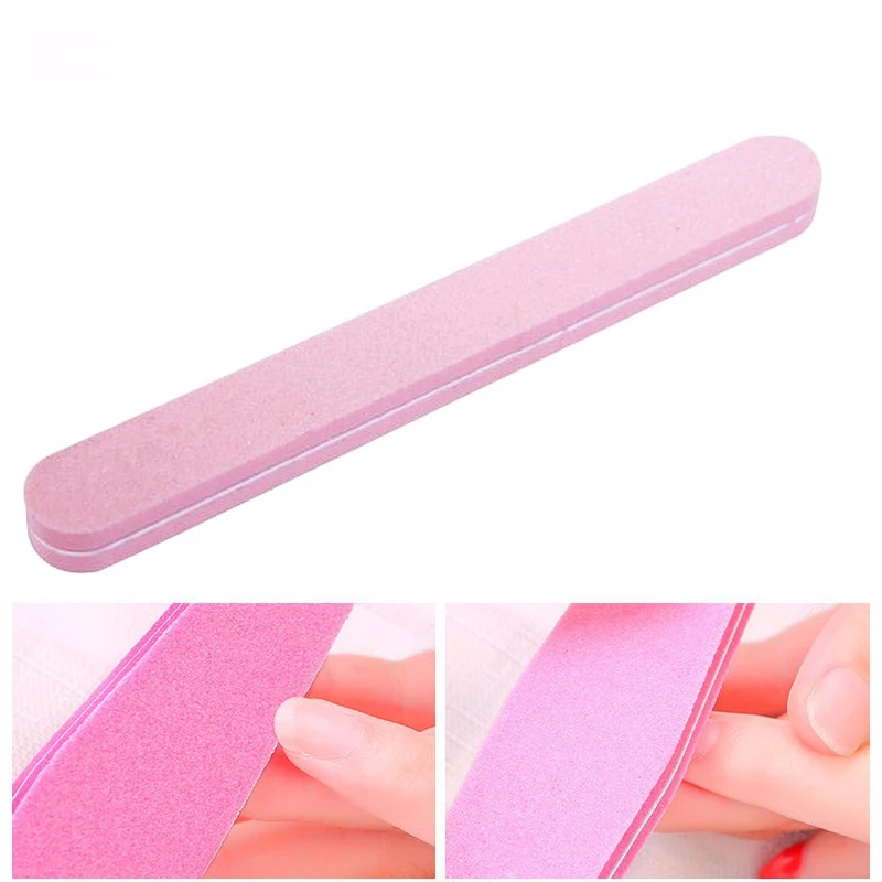

2Pcs Colorful Nail Buffer Buffing Slim Professional Nail Files Sanding Block Washable Manicure Tool Nail Art Polishing Sandpaper