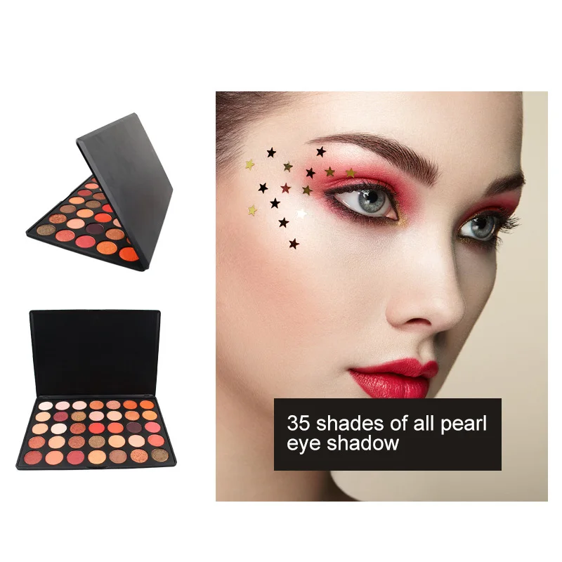 

2019 Easily create clear and brilliant Eyeshadow Palette 35 Colors Long Lasting Glitter Makeup Cosmetic for Women Lady
