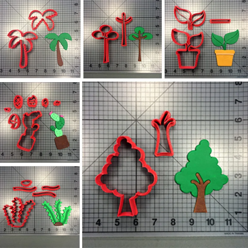 

Plant Coconut Seaweed Cactus Series Cookie Cutter Custom Made 3D Printed Cookie Cutter Cake Decorating Tools Cookie Cutter Set