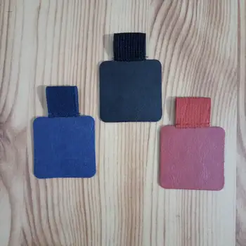 

Lot of 200 pcs Self-adhesive Leather Pen Holder Pencil Elastic Loop for Notebooks,Journals,Clipboards for Black Red Blue