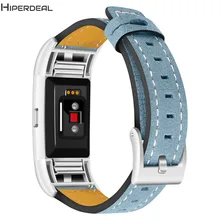 HIPERDEAL сменный кожаный ремешок для браслета FitBit Charge 2 браслет 135-235 мм умные Аксессуары Регулируемый Ремешок DE11b
