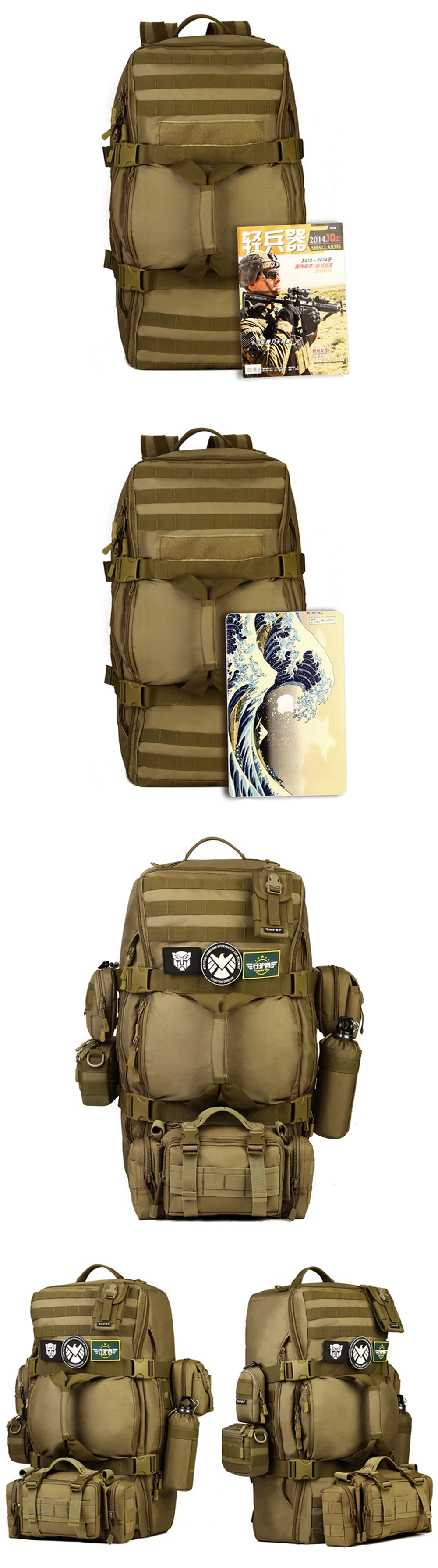 TENNEIGHT 60L военный тактический рюкзак нейлон Для мужчин сумка Водонепроницаемый Спорт Кемпинг Альпинизм рюкзак Открытый Дорожная сумочка