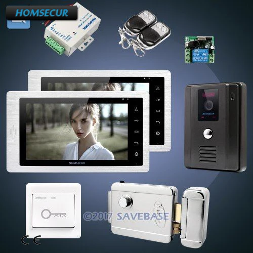 

HOMSECUR DIY System 7inch Hand-Free Video Door Phone Intercom with Electric Lock