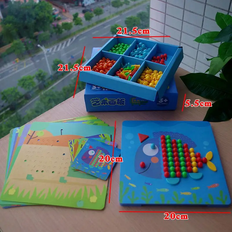 Новое поступление Mideer Детская мозаика для ногтей грибы гвозди деревянная головоломка мультяшная игрушка настольные игрушки