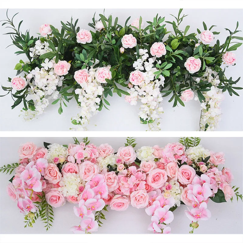 Flone Artificial Fake Flowers Rose Wedding Supplies Arched Door DIY Decoration Flower Row Silk Flowers For a Wedding Decor (19)