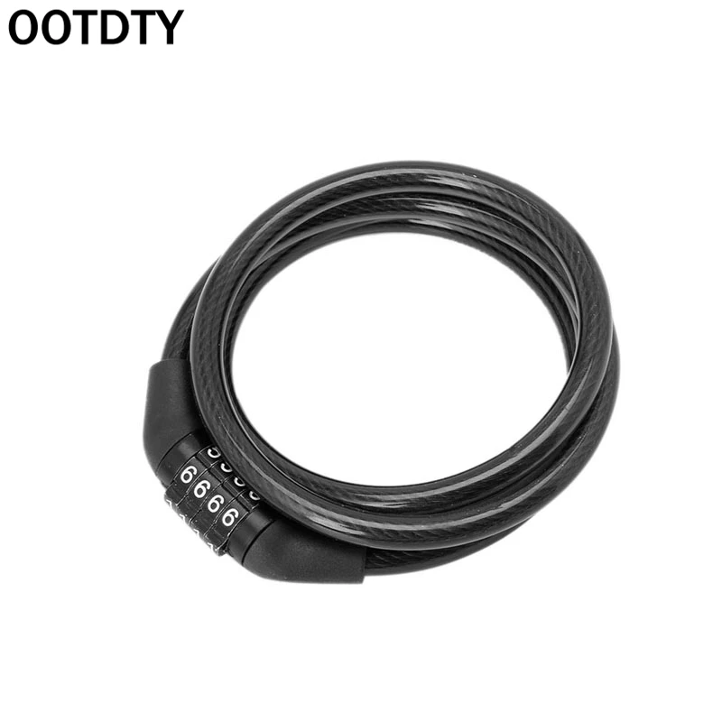 

OOTDTY Cycling Security 4 Digit Combination Password Bike Bicycle Cable Chain Lock New