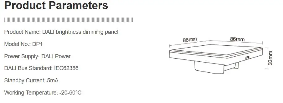 DL5 DP1 DP2 DP3 DALI RGB+CCT brightness color temperature dimming panel DALI Bus Power Supply 5 IN 1 LED Strip Controller