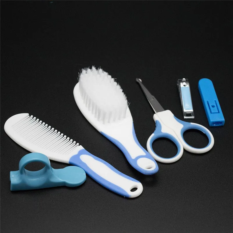 

6Pcs/set Lovely Newborn Baby Kids Nail Clippers File Set Scissors Kit Comb Brush