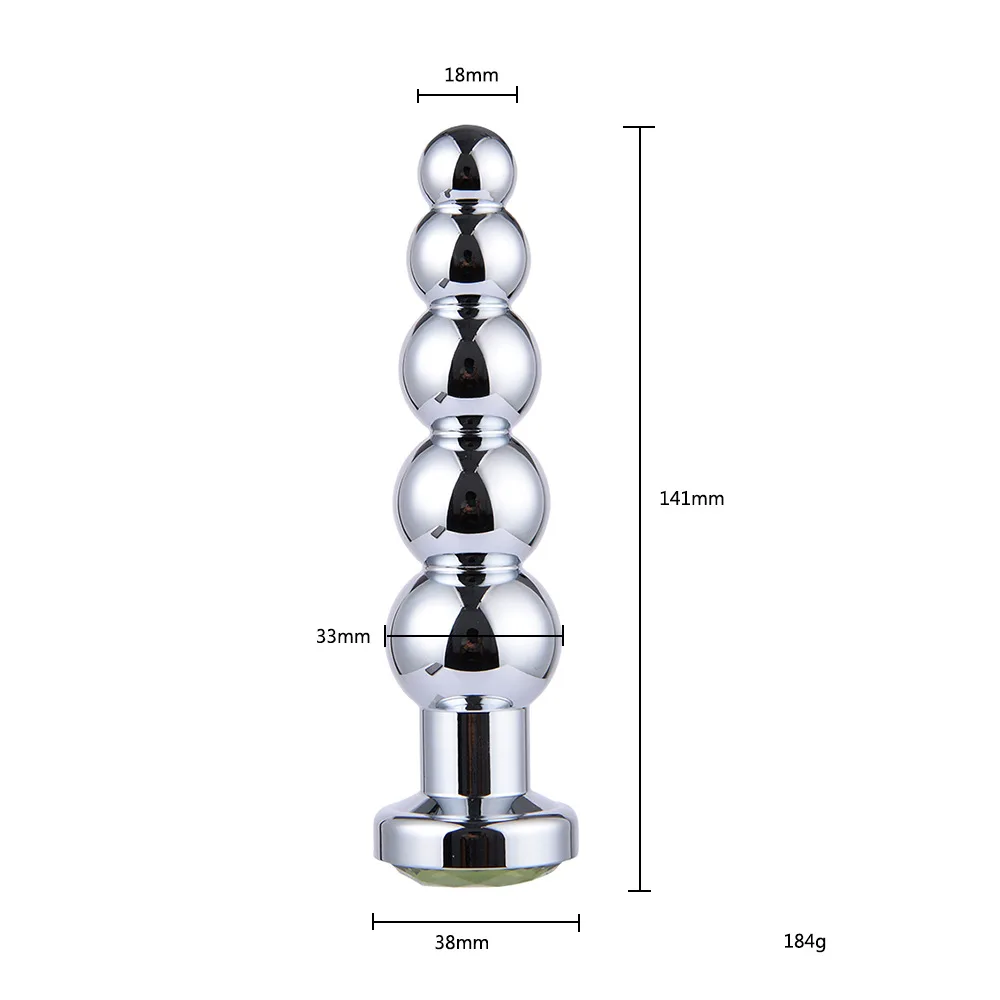 Anal Butt Plug Stainless Steel Beads Dildo Vagina G Spot Stimulator Backyard Adult Sex Toys for Women Men Gay Couple Masturbator (3)