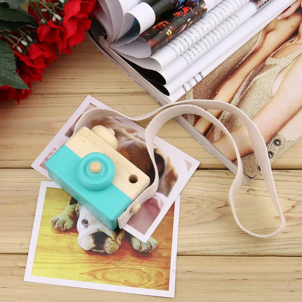 Hot! OCDAY Toys Cute Wooden Toy Camera Kids Girls Boys