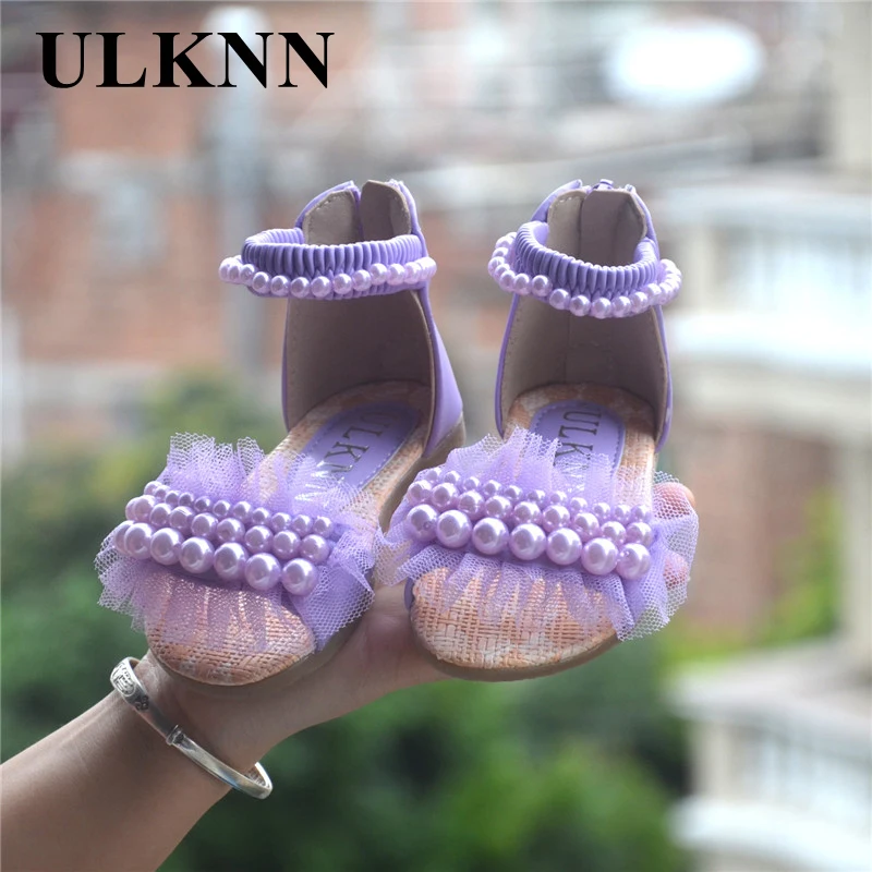 PURPLE PINK WHITE Children Shoes Girls Princess Shoes Fashion Girls Sandals Kids Designer Single Summer New Sandals