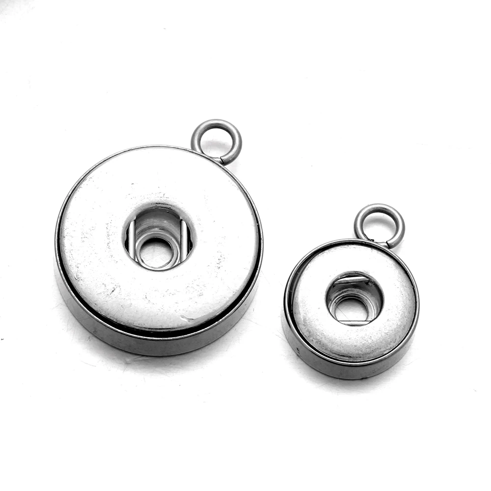 

10pcs/lot Snap Jewelry 316L Stainless Steel Silver DIY 12mm 18mm Snap Buttons Accessories For DIY Snap Bracelet Bangles Necklace