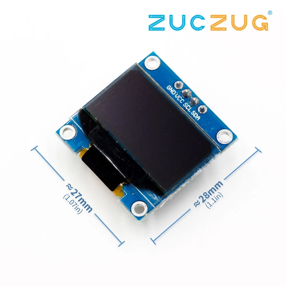 

White Blue color 128X64 OLED LCD LED Display Module For Arduino 0.96 I2C IIC Serial new original with CaseI