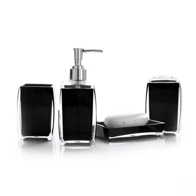 4pcs Set Acrylic Bathroom Soap Dispenser Bottle Dish Cup 4pcs Set Acrylic Bathroom Soap Dispenser Bottle Dish Cup Toothbrush Holder Case 2017ing