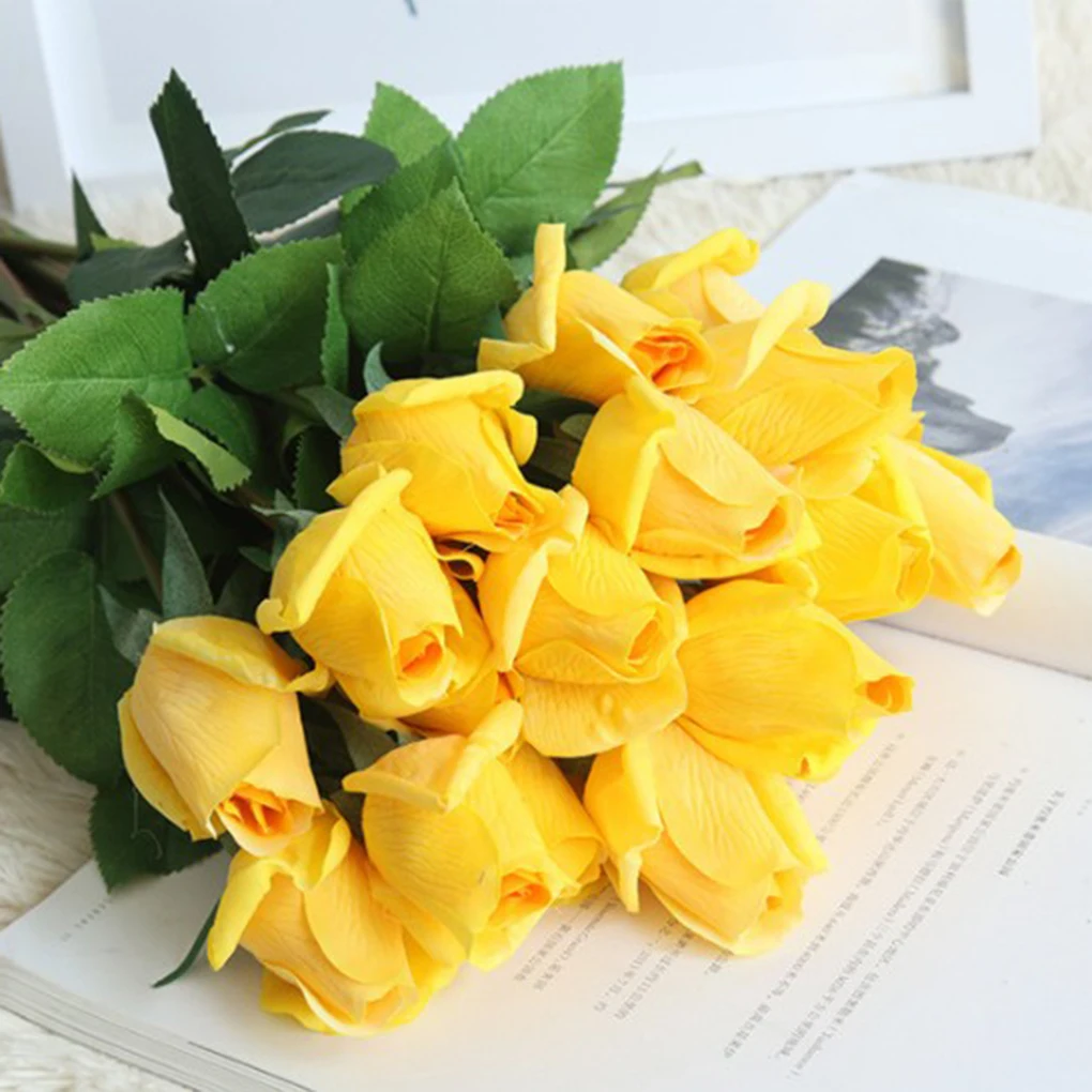 

Cloth Rose Bud Artificial Flowers Simulation Fake Flowers Hotel Wedding Office Garden Decoration