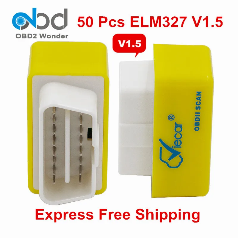 imágenes para 50 Unids/lote DHL Libre ELM327 Super Mini Escáner de Diagnóstico Del Coche DEL OLMO 327 V1.5 ELM327 Interfaz Bluetooth Viecar Códigos de Avería Claros imágenes para 50 Unids/lote DHL Libre ELM327 Super Mini Escáner de Diagnóstico Del Coche DEL OLMO 327 V1.5 ELM327 Interfaz Bluetooth Viecar Códigos de Avería Claros