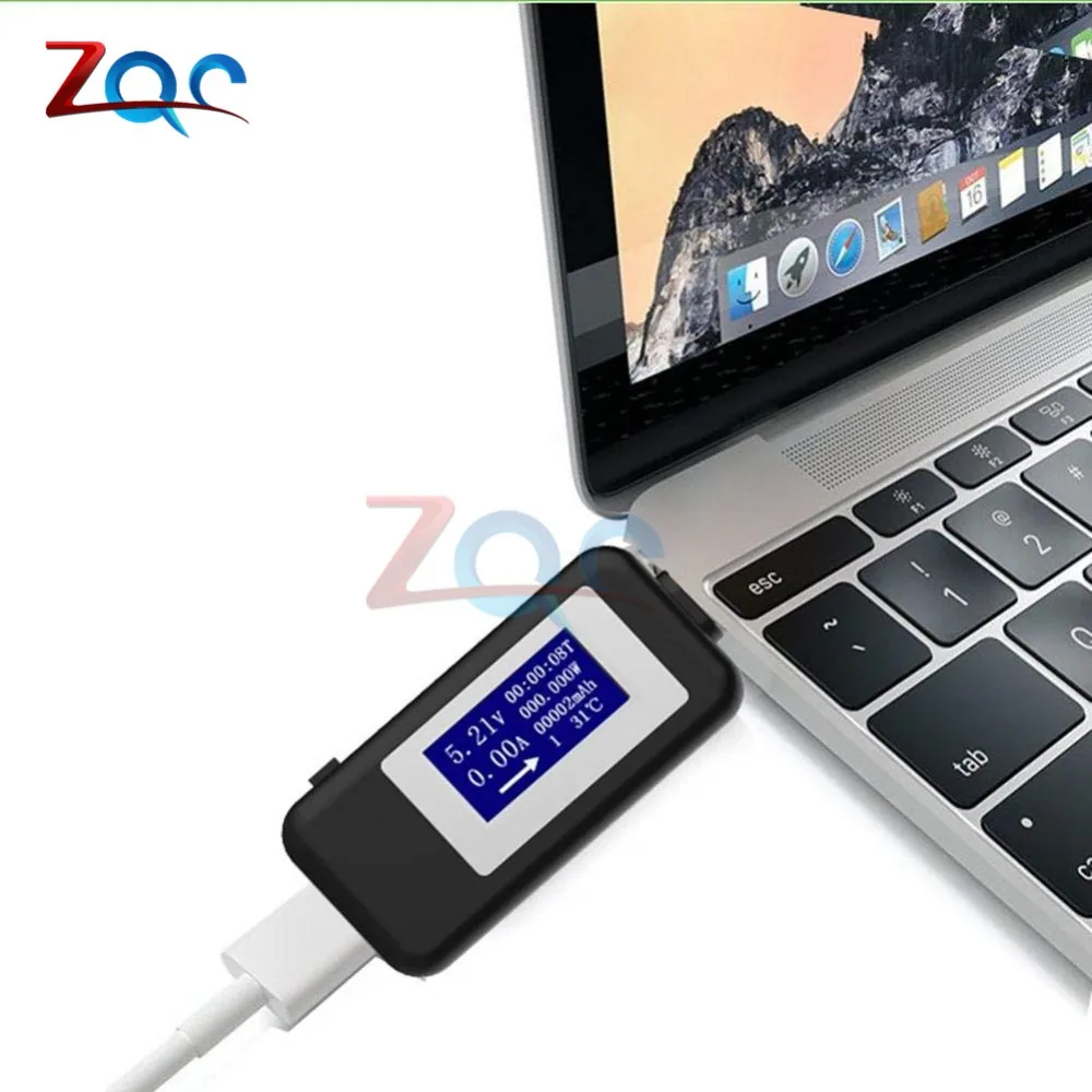 Тип-c USB Тестер DC Цифровой вольтметр USB-C напряжение измеритель тока Амперметр детектор Тип C зарядное устройство индикатор USB C