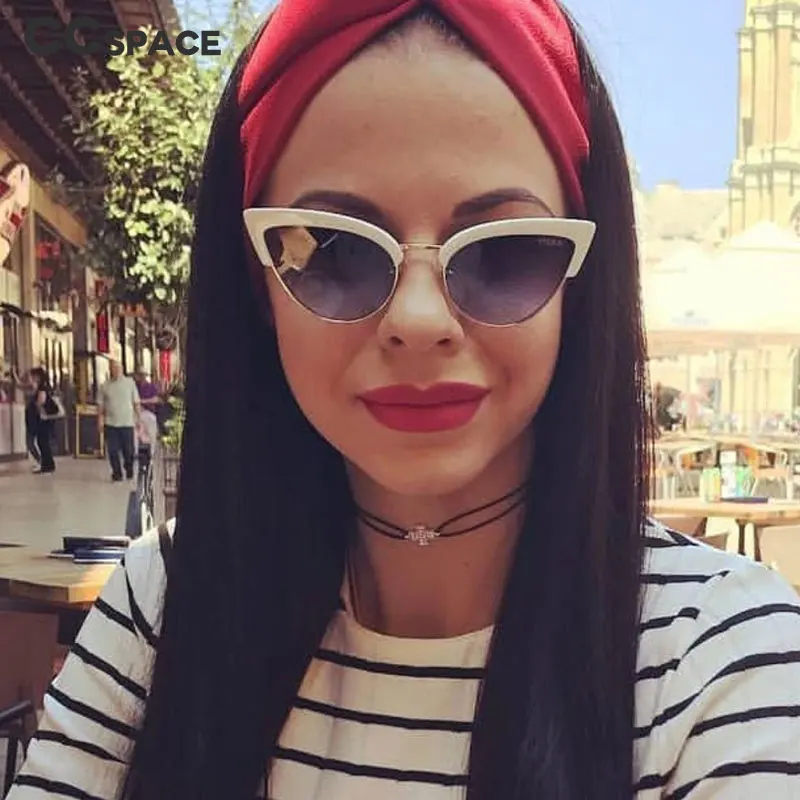 

Sexy Cat Eye Sunglasses Women 2018 Fashion Shades UV400 Vintage Glasses 45688