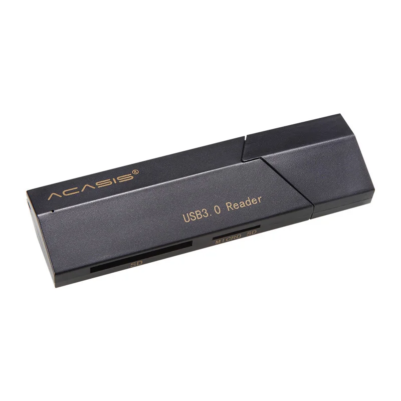 Acasis Usb 3,0 Sd Mini Sd Tf кард-ридер карта памяти смарт-адаптер для ноутбука Usb 3,0 Sd кард-ридер - Цвет: Black