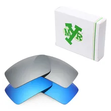 2 пары Mryok Анти-Царапины поляризованные Сменные линзы для солнцезащитных очков Окли гаскан солнцезащитные очки цвета "ледяной синий" и серебряный Титан