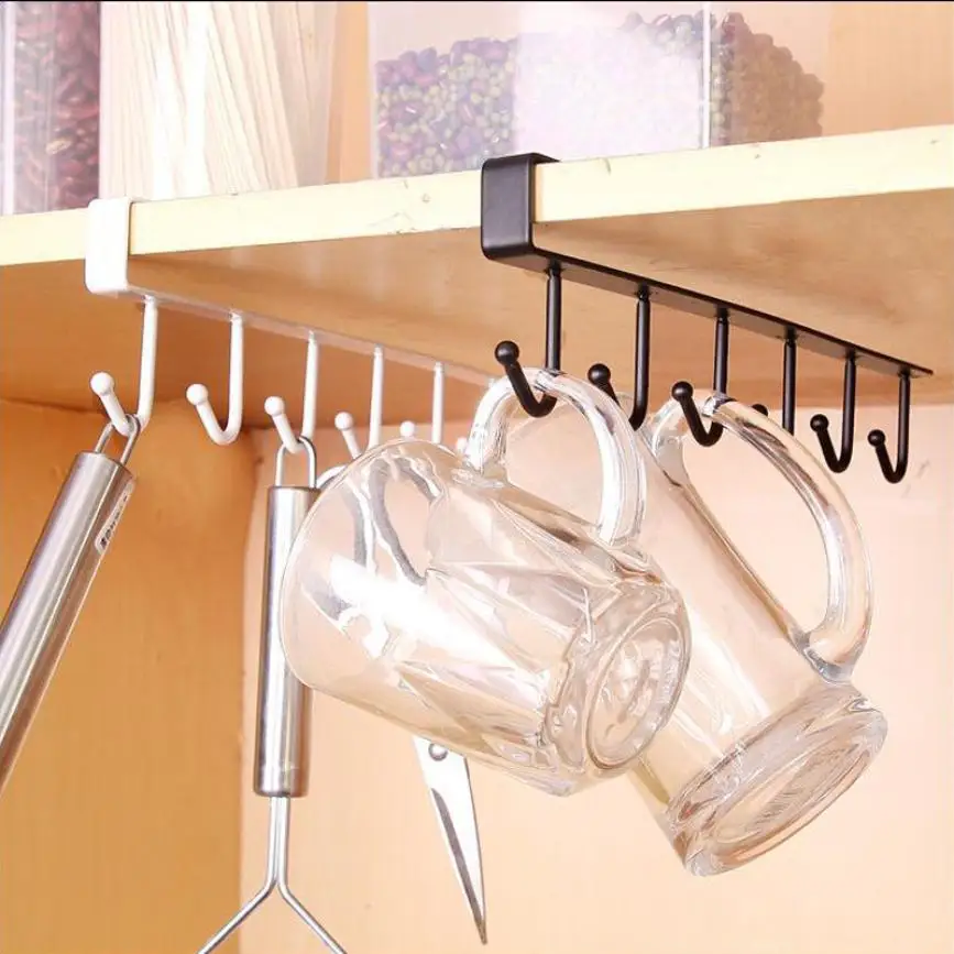 Железный кухонный стеллаж для хранения шкаф с подвесной полкой-крюком вешалка для посуды грудной клетки хранения полка-органайзер для ванной держатель Перевозка груза падения E3