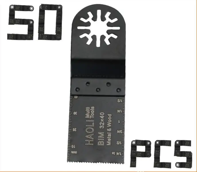 

50 pcs 32mm Bi-Metal Oscillating tool saw blade fit for TCH multifunction,Fein multimaster,Dremel,best for cutting,free shipping