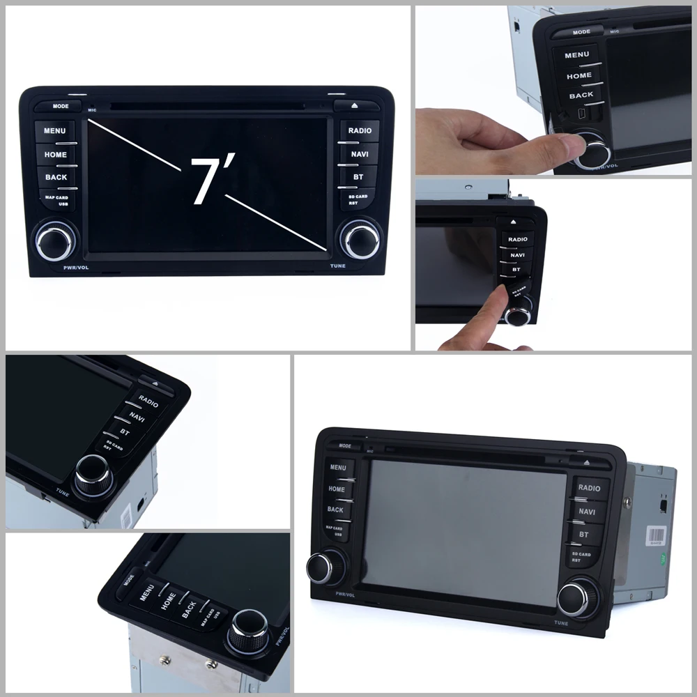 Sale Android 9.0 Car 2 din Stereo for Audi A3 (2003-2013) Audi S3 2003 -2011 GPS Car Radio 7" IPS Multi Touch Screen 1