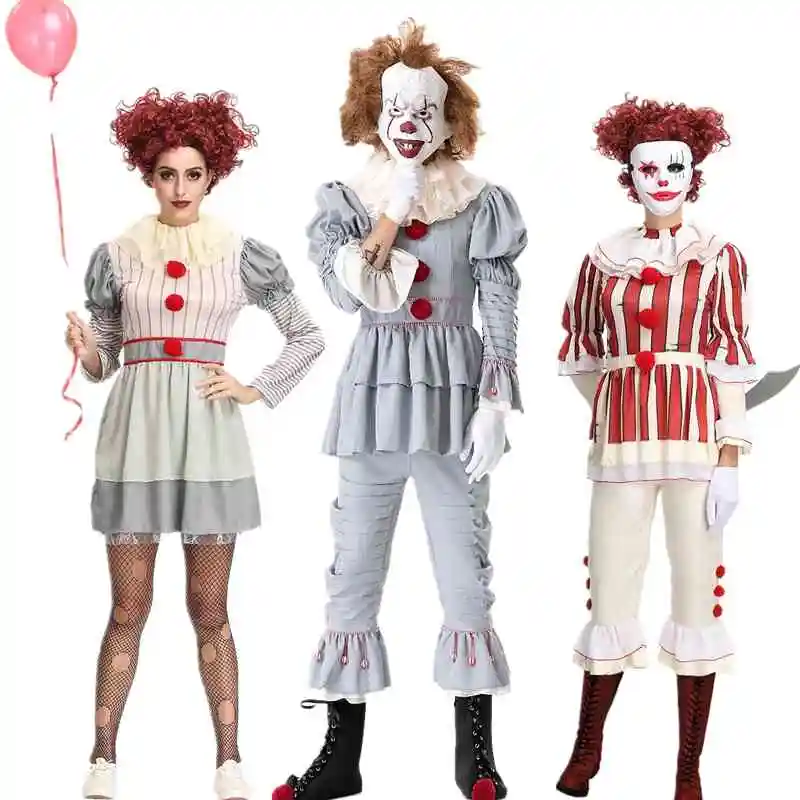 Новинка 2019 Стивен Кинг's It Pennywise Косплей Костюм для взрослых унисекс женщин
