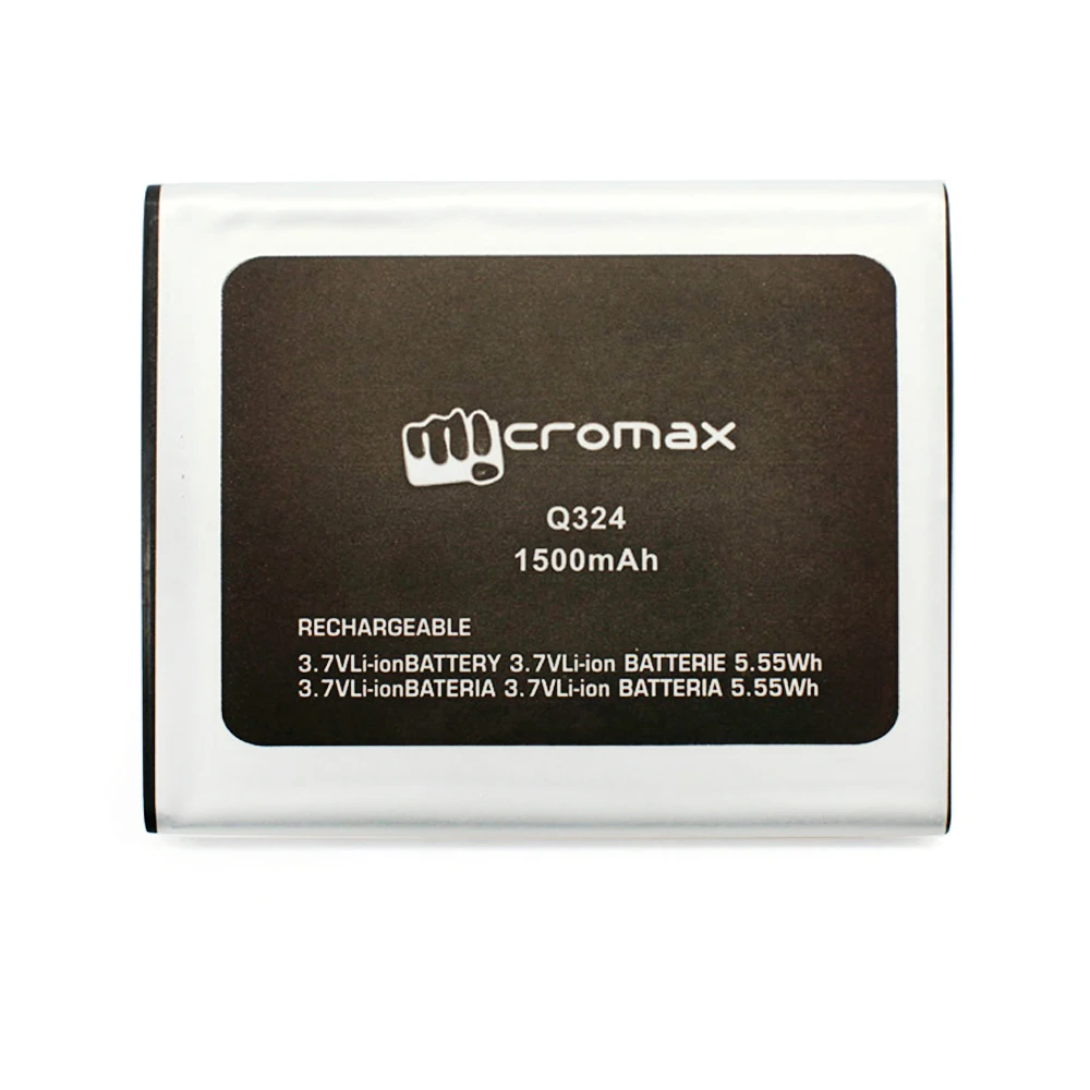 Q324 New 3.7V 1500mAh Rechargeable battery For Micromax q324 Q 324 mobile phone Batteries in stock | Мобильные телефоны и