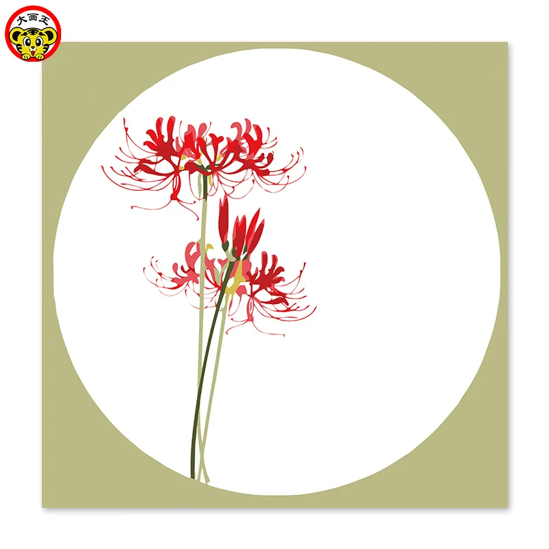 

painting by numbers art paint by number Safflower garlic Red Gong Draw on canvas Digital Painting Famous paintings Abstract pain