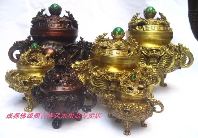 

Copper kowloon incense events incense furnace sandalwood furnace kowloon incense stove feng shui home decoration statue