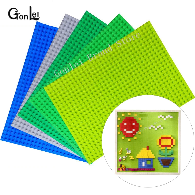 

NEW Big Blocks Base Plate 32*24/16,16/8*8 Dots Baseplate 100% Compatible with Duploed Kids Educational Brick Toys Blocks Plate