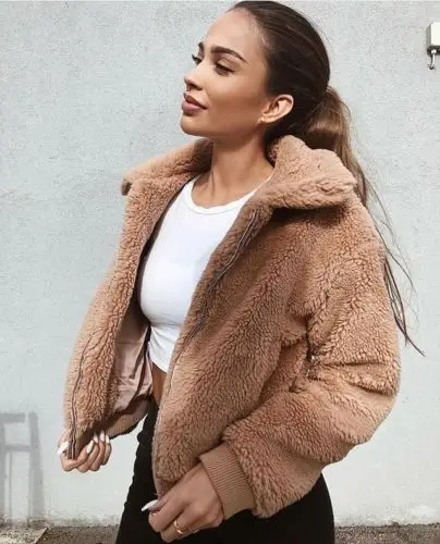 zip teddy jacket