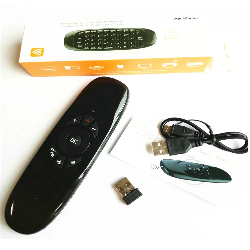 Беспроводная клавиатура Tikigogo C120 2 4G Air mouse русская английская Арабская испанская