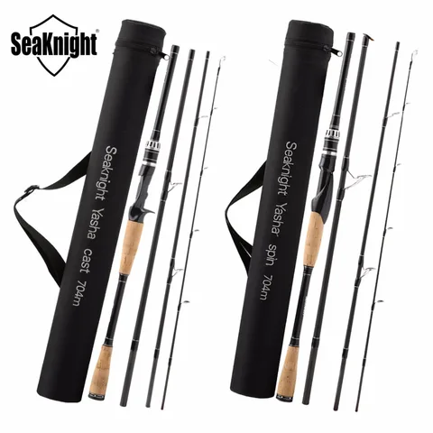 Vara de Pesca Haste de Fiação Seaknight Yasha 2.4 2.7 Isca Fundição w. 10-30g 12-25lb 4 Seções Pólo 65cm Bolsa Tubo 704 m 2.1