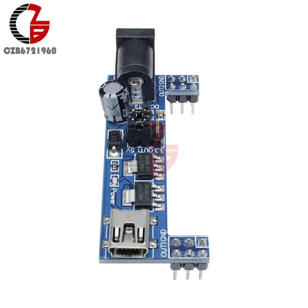 Фото MB102 макетная плата блок питания мини USB 3 В 5 Без припоя питание для Arduino Импульсный MB102 макетная плата блок питания мини USB 3 В 5 Без припоя питание для Arduino Импульсный