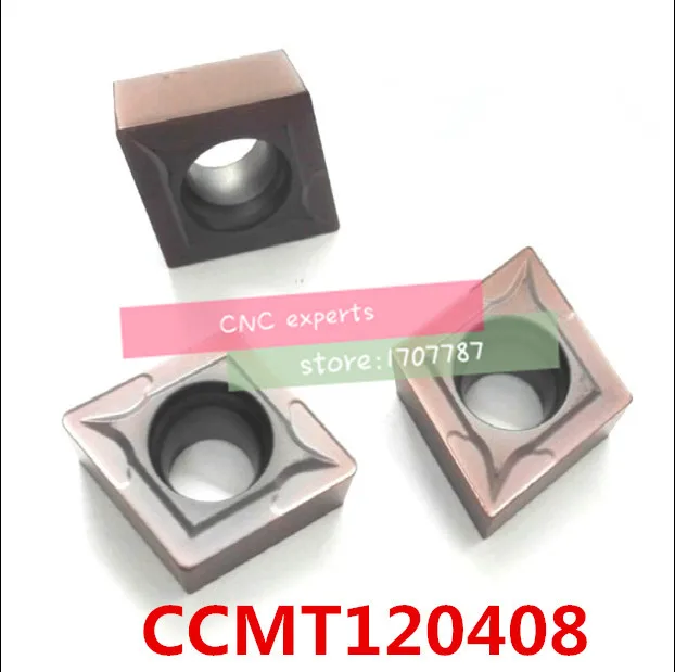 10 шт. CCMT120408 Карбид ЧПУ Вставки, токарный станок с ЧПУ инструмент, применяются к нержавеющая сталь и обработки стали, вставьте SCLCR/sckcr
