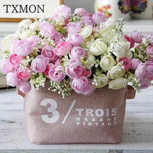 Цветы искусственные Красивые 15 голов fei Libos чайный цветок бутон имитация поддельный цветок праздник украшение дома сад отель фотографии украшения