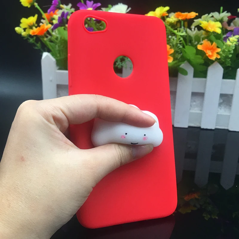 3d Squishy Cat Silicon TPU Soft Case For Xiaomi Redmi 5 plus 4X 4A 3S note 5 pro Candy Color Back Cover Redmi 5A prime 3 4 Cases