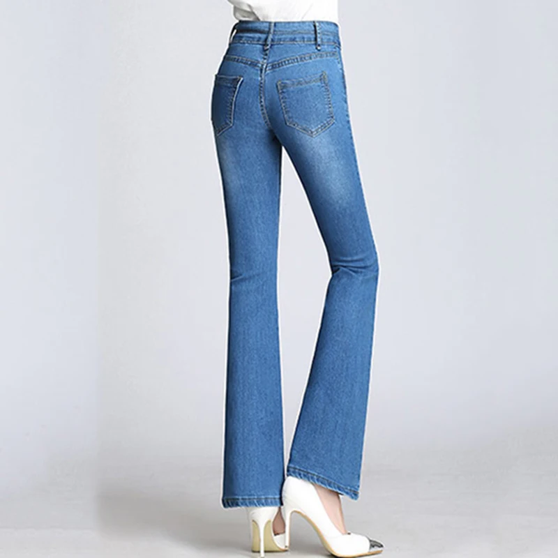 Flare Jeans Woman Korean Style High Waist Denim Pants Fashion Women Vintage Plus Size Jeans Pants Spring Autumn Slim Trousers Flare Jeans Woman Korean Style High Waist Denim Pants Fashion Women Vintage Plus Size Jeans Pants Spring Autumn Slim Trousers