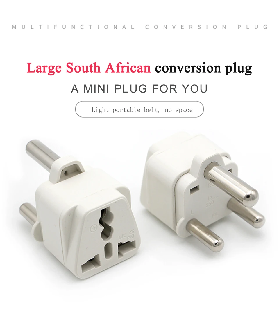 Grand sudafricain BLANCHE Grande prise de conversion sud africaine 10A, adaptateur de