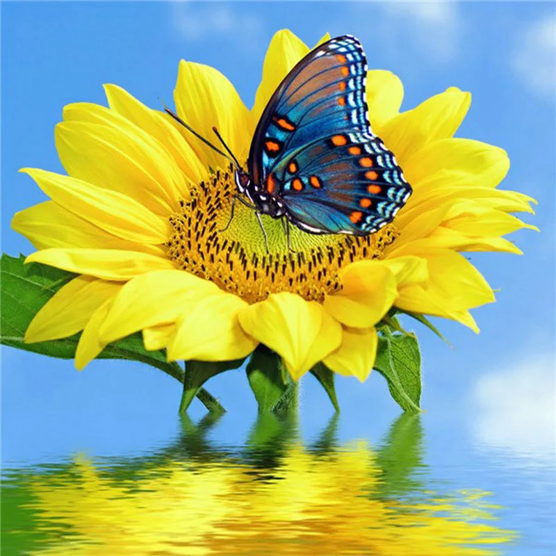 New 5D Diy Handwork Sets Diamond Embroidery Sale Sunflower 100% Full Square Drills Cross Stitch Mosaic Painting FC2592 | Дом и сад