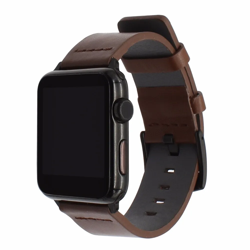 Итальянский кожаный ремешок для наручных часов iWatch Apple Watch SE 38 мм 40 42 44 серии детей