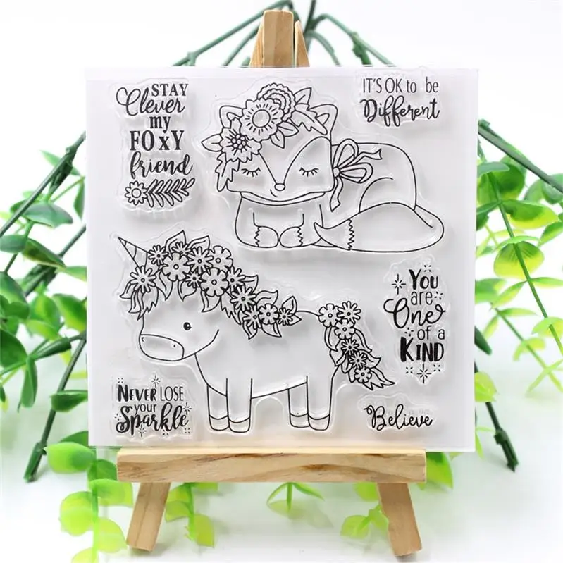 VUAWRTG Cute /Christmas /UnicornTransparent Clear Silicone Stamp for DIY scrapbooking/Card making - Цвет: 6