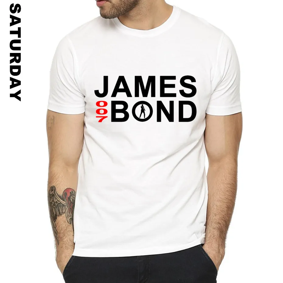Фильм Джеймс Бонд 007 дизайн забавная футболка для мужчин и женщин унисекс дышащая графическая Премиум Футболка мужская одежда - Цвет: HCP671F