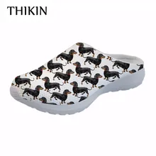 THIKIN/Милая Одежда для собак; прогулочная обувь без застежки с принтом; женские летние дышащие сетчатые тапочки; Легкие уличные сандалии для девочек