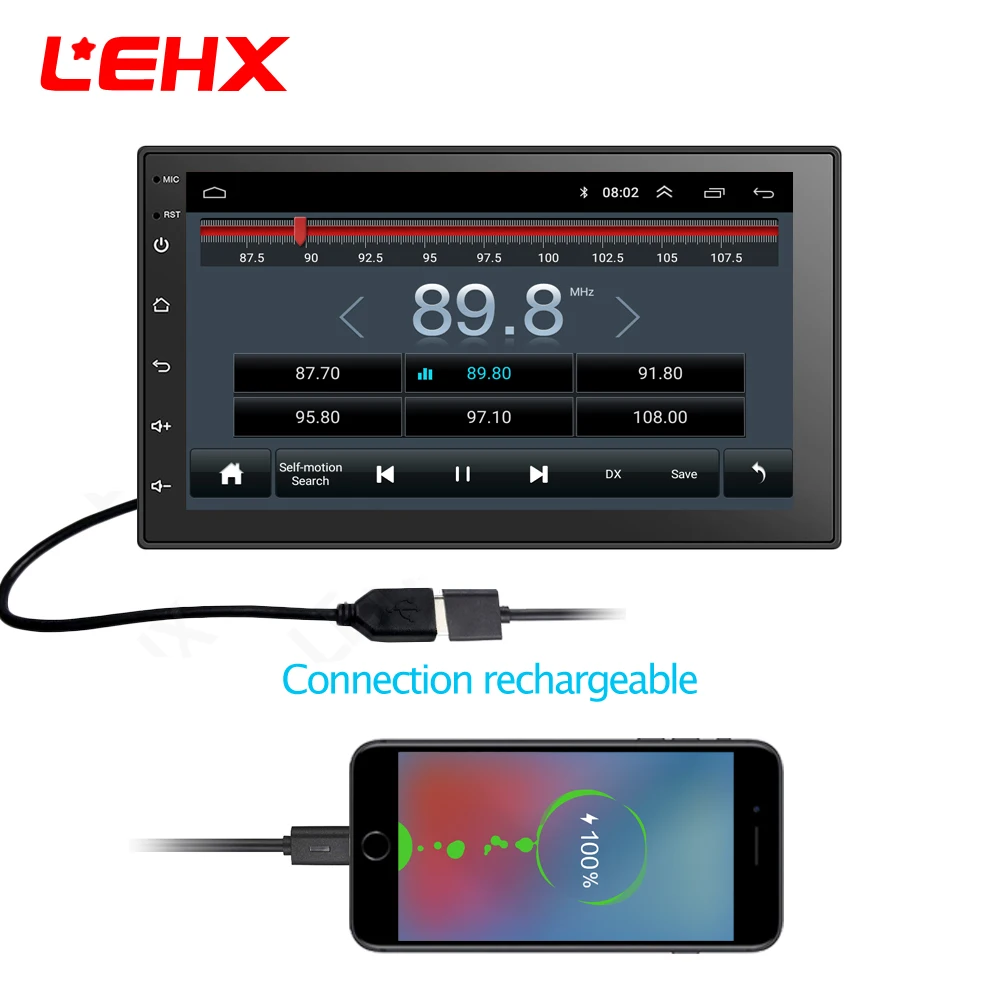 7''Car Android8.1 Car Radio Stereo GPS Navigation Bluetooth USB 2 Din Touch Car Multimedia Player Audio Player Autoradio Rated